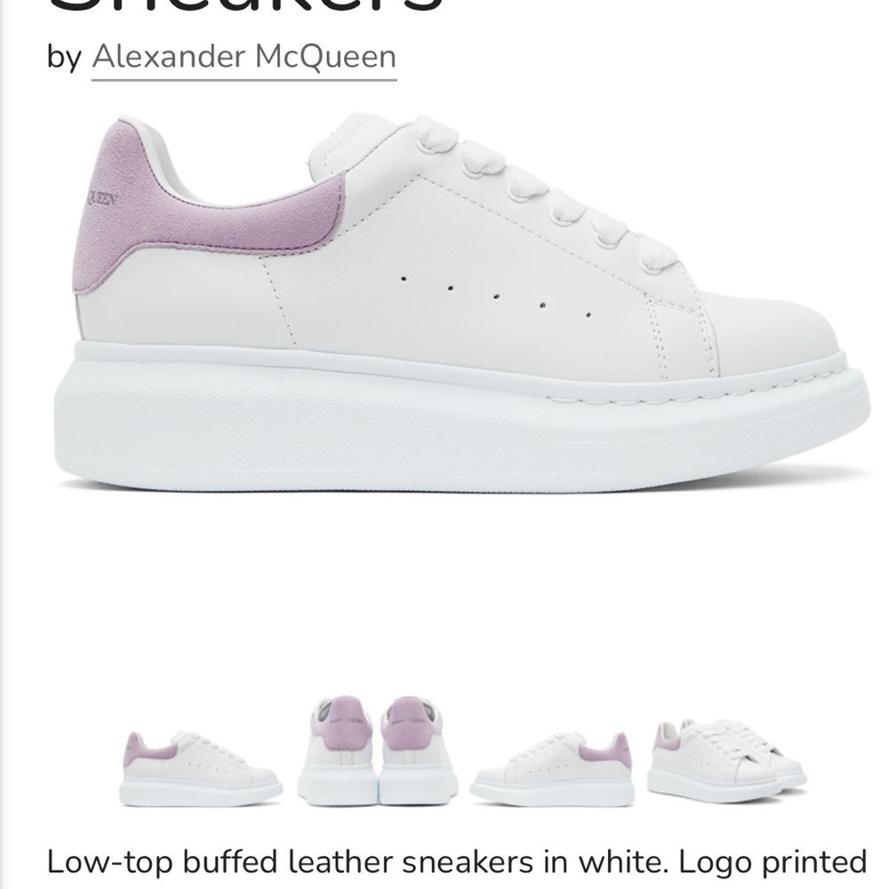 Alexander McQueen Purple Oversized Sneakers